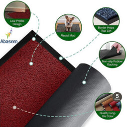 Abaseen Red 60X90 Cm Door Mat Heavy Duty Indoor Outdoor - thumbnail 5