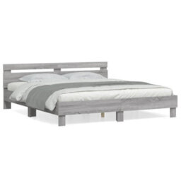 Berkfield Bed Frame Without Mattress Grey Sonoma 200X200 Cm - thumbnail 2