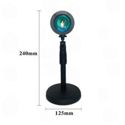 Amorly Led Sunset Projection Lamp, Rotatable 16 Colors Mood Light With Remote Control, Romantic Visual Lighting For Live Streaming,selfie - thumbnail 2