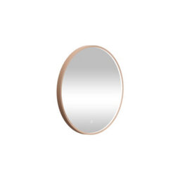 Royal Bathrooms Luxor 600 X 600mm Brushed Bronze Round Framed Mirror Within Frame Led, Touch Sensor & Demister Pad - thumbnail 6