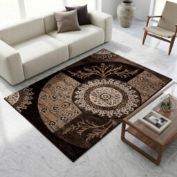 Modern Traditional Living Room Area Rug Rectangular Soft Short Pile Carpet For Bedroom Dining Room 80X150 Cm - thumbnail 3