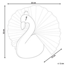 Beliani Kids Wall Decor Swan Odetta Cotton 32 Cm White - thumbnail 3