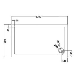 Balterley 8mm Glass Walk In Wetroom Screen And Hinged Return Screen With Chrome Profile And Grey Shower Tray - 1200 X 700mm - thumbnail 5