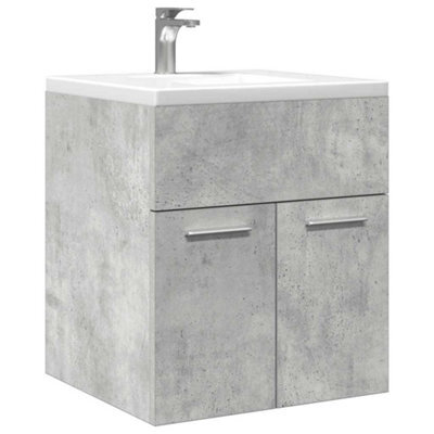 Berkfield Bathroom Sink Cabinet Concrete Grey 41X38.5X46 Cm Engineered Wood - image 1