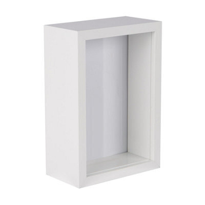 "Nicola Spring 4 X 6"" Deep Photo Frame - White - 3D Deep Box Picture Frame Portrait Display Case (17.5 X 12.5Cm)" - image 1