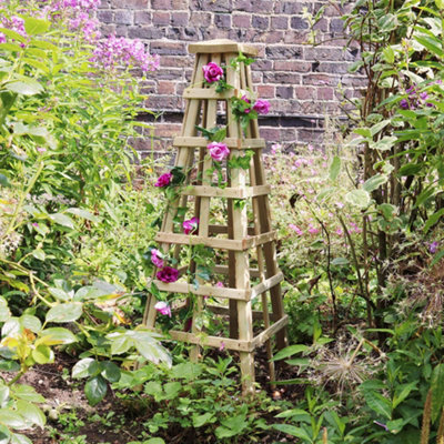 Zest Scafell Pike Obelisk Wooden Garden Plant Rose Flower Support By Zest Outdoor Living - image 1