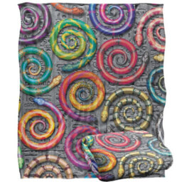 Royce Mcclure Hisstory Snake Silky Supersoft Blanket Multicoloured (152Cm X 127Cm) - thumbnail 2