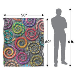 Royce Mcclure Hisstory Snake Silky Supersoft Blanket Multicoloured (152Cm X 127Cm) - thumbnail 5