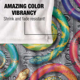 Royce Mcclure Hisstory Snake Silky Supersoft Blanket Multicoloured (152Cm X 127Cm) - thumbnail 4