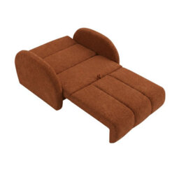 Viva Comfy Ii Orange 2 Seater Sofa Bed With Storage Foam Mattress And Metal Legs 132X103X85Cm - thumbnail 3