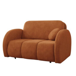 Viva Comfy Ii Orange 2 Seater Sofa Bed With Storage Foam Mattress And Metal Legs 132X103X85Cm - thumbnail 2