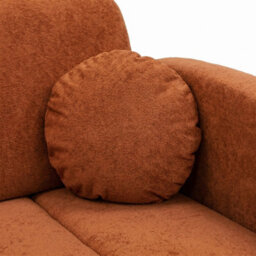 Viva Comfy Ii Orange 2 Seater Sofa Bed With Storage Foam Mattress And Metal Legs 132X103X85Cm - thumbnail 5