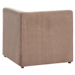 Beliani Corner Seat Lemvig Corduroy Sand Beige Right Hand - thumbnail 6