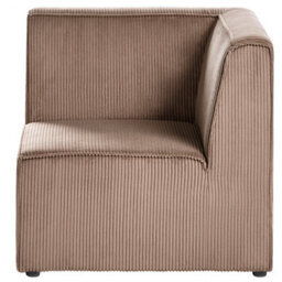 Beliani Corner Seat Lemvig Corduroy Sand Beige Right Hand - thumbnail 5