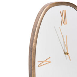 Wyld And Coco Aurora Wall Clock Dark Brown With Silver Accents 53 X 45 Cm - Minimalist Irregular Mirrored Glass Face - thumbnail 4