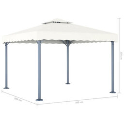 Berkfield Classic Gazebo 300X300 Cm Cream Aluminium - thumbnail 4
