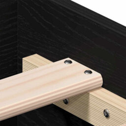 Berkfield Modern Bed Frame With Drawers Black Oak Engineered Wood 140 X 200 Cm - thumbnail 9