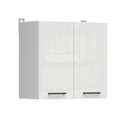 Impact Furniture Kitchen Wall Cabinet Unit Cupboard 800mm Chalk White Gloss 2 Door Storage Modern Junona Budget Furniture - thumbnail 2