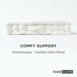 Homescapes Cotton Off White Floor Cushion, 40 X 40 Cm - thumbnail 4