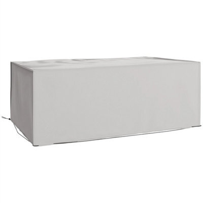 Grey Uv Rain Cover For Rattan Garden Furniture 210X140X80Cm - image 1