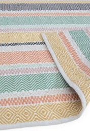 Multicoloured Outdoor Rug, Geometric Striped Stain-Resistant Rug For Patio Decks, 2mm Modern Outdoor Rug-160Cm X 230Cm - thumbnail 4