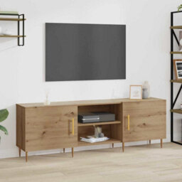 Berkfield Modern Tv Cabinet Artisan Oak 150 X 30 X 50 Cm Engineered Wood - thumbnail 2