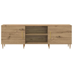 Berkfield Modern Tv Cabinet Artisan Oak 150 X 30 X 50 Cm Engineered Wood - thumbnail 6