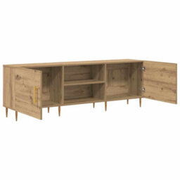 Berkfield Modern Tv Cabinet Artisan Oak 150 X 30 X 50 Cm Engineered Wood - thumbnail 5