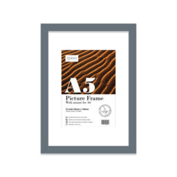 A5 Grey Picture Frame With Mount For A6 (10.5 X 14.8Cm - 4.1 X 5.8In) Poster, Photo, Artwork, Or Print. - thumbnail 1