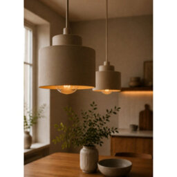 Luminosa Lighting Luminosa Simply Bar Pendant Ceiling Light Beige 2X E27 - thumbnail 3