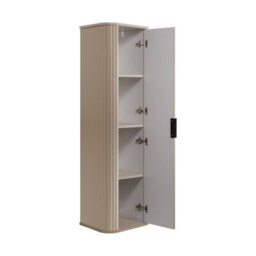 Heze Furniture Elegance Glamour Style Tall Bathroom Cabinet In Cashmere - thumbnail 4