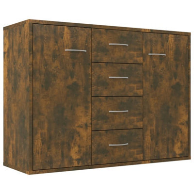 Vidaxl Sideboard Smoked Oak 88X30X65 Cm Engineered Wood - image 1
