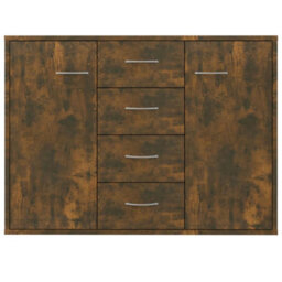 Vidaxl Sideboard Smoked Oak 88X30X65 Cm Engineered Wood - thumbnail 4