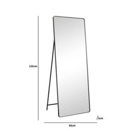 Melody Maison Black Free Standing Cheval Mirror 155Cm X 60Cm - thumbnail 7