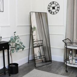 Melody Maison Black Free Standing Cheval Mirror 155Cm X 60Cm - thumbnail 1