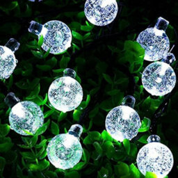Elex Solar String Lights Outdoor Garden 50 Led Waterproof Globe 8 Modes Crystal Ball For Indoor Outdoor Patio Yard Bright White - thumbnail 3