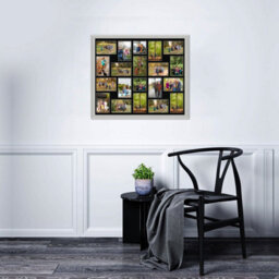 AK Frames 80X70Cm Light Grey Classic Multi Photo Frame With Black Mount - Holds 20 Apertures (18X) 6X4, (2X) 4X4 Photos - thumbnail 3