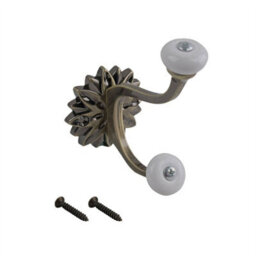 Keypak 5 Pack Sunflower Brushed Brass Hook - Modern Wall Hook For Coats, Robes & Towels - thumbnail 2