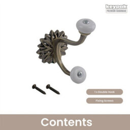 Keypak 5 Pack Sunflower Brushed Brass Hook - Modern Wall Hook For Coats, Robes & Towels - thumbnail 4