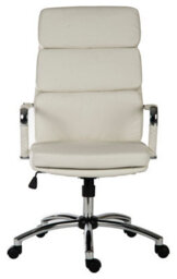 Teknik Deco Executive Chair White With Stylish Chrome Base - thumbnail 2