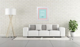 Frames By Post Metro White Frame With Pink Mount For Image Size A2 - thumbnail 4