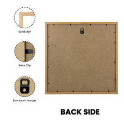 "AK Frames Sleek 15X15"" Oak Thin Modern Picture Frame - Slim And Design For Posters, Prints And Photos - Elegant Wall Frame Decor" - thumbnail 2