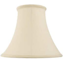 "16"" Round Bell Handmade Lamp Shade Cream Fabric Classic Table Light Bulb Cover"