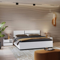 Arte Kross Eu Super King Bed Frame In Crisp White - 180X200Cm Luxurious Sleep Solution With Dual Headboard Options - thumbnail 4