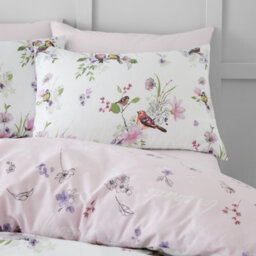 Catherine Lansfield Bedding Songbird Duvet Cover Set With Pillowcases Pink - thumbnail 3