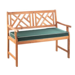 Alfresia Green Garden Bench 2 Seater Cushion, 110Cm Wide, Filled With Thick Luxury Foam - thumbnail 2