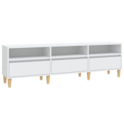 Berkfield Classic Tv Cabinet White 150X30X44.5 Cm Engineered Wood - thumbnail 1
