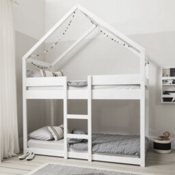 Nöa & Nani Noa & Nani Bunk Bed House Kids Solid Wood Cabin In White Sofie - thumbnail 1