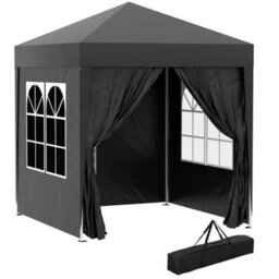 Outsunny 2X2M Pop Up Gazebo Canopy Marquee W/ Carry Bag, Black - thumbnail 2