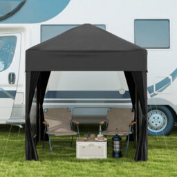 Outsunny 2X2M Pop Up Gazebo Canopy Marquee W/ Carry Bag, Black - thumbnail 8
